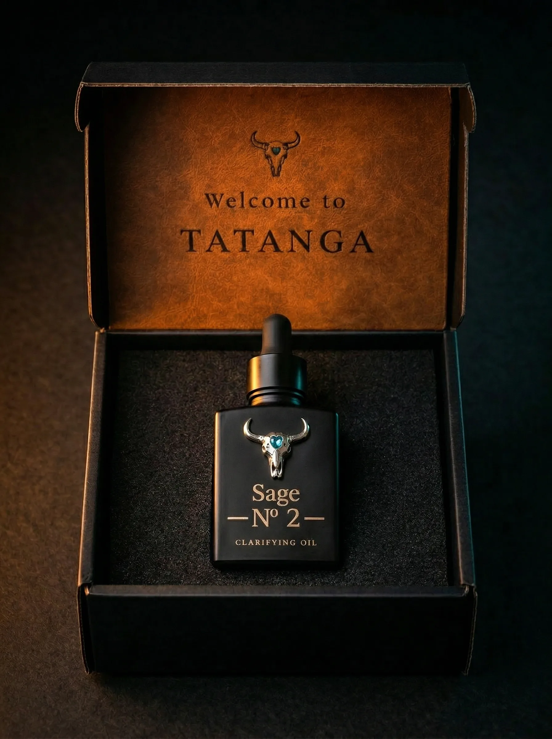 Sage Nº 2 Clarifying Oil in matte black TATANGA box